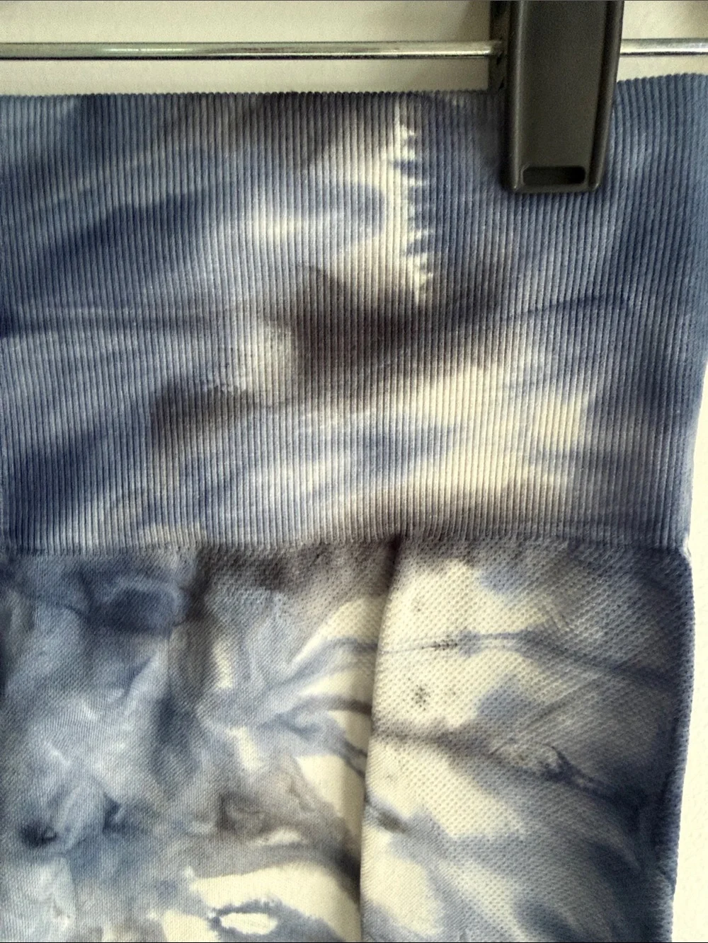 Tory Burch Blue and White Tie-Dye High-Waist Leggings